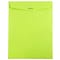 JAM Paper 9 x 12 Open End Catalog Colored Envelopes with Clasp Closure, Ultra Lime Green, 10/Pack