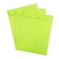 JAM Paper 9" x 12" Open End Catalog Colored Envelopes with Clasp Closure, Ultra Lime Green, 10/Pack (900835395B)