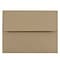 JAM Paper A2 Invitation Envelopes, 4.375 x 5.75, Brown Kraft Paper Bag, 50/Pack (LEKR600I)