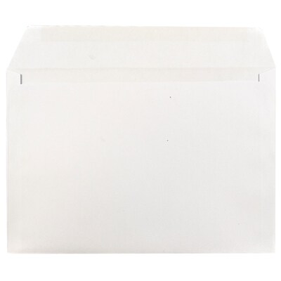 JAM Paper Booklet Envelope, 6 1/2 x 9 1/2, White, 50/Pack (4241I)