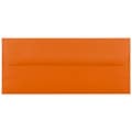 JAM Paper #10 Business Colored Envelopes, 4.125 x 9.5, Orange Recycled, Bulk 1000/Carton (15860B)