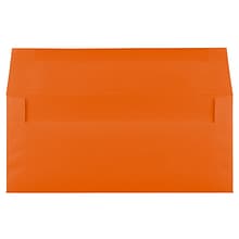 JAM Paper #10 Business Envelope, 4 1/8 x 9 1/2, Orange, 50/Pack (15860I)