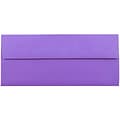 JAM Paper Open End #10 Business Envelope, 4 1/8 x 9 1/2, Violet Purple, 50/Pack (15864I)