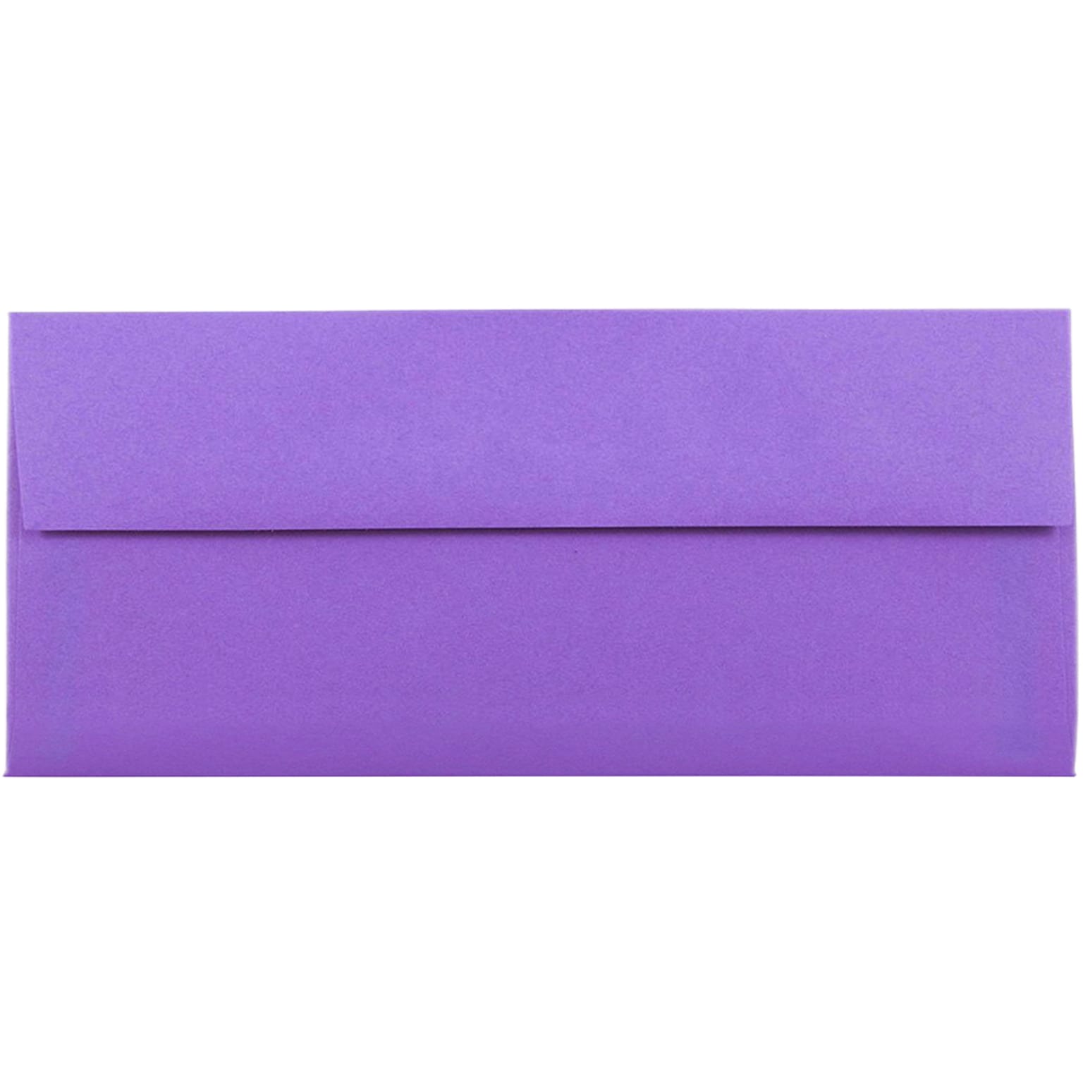 JAM Paper Open End #10 Business Envelope, 4 1/8 x 9 1/2, Violet Purple, 50/Pack (15864I)