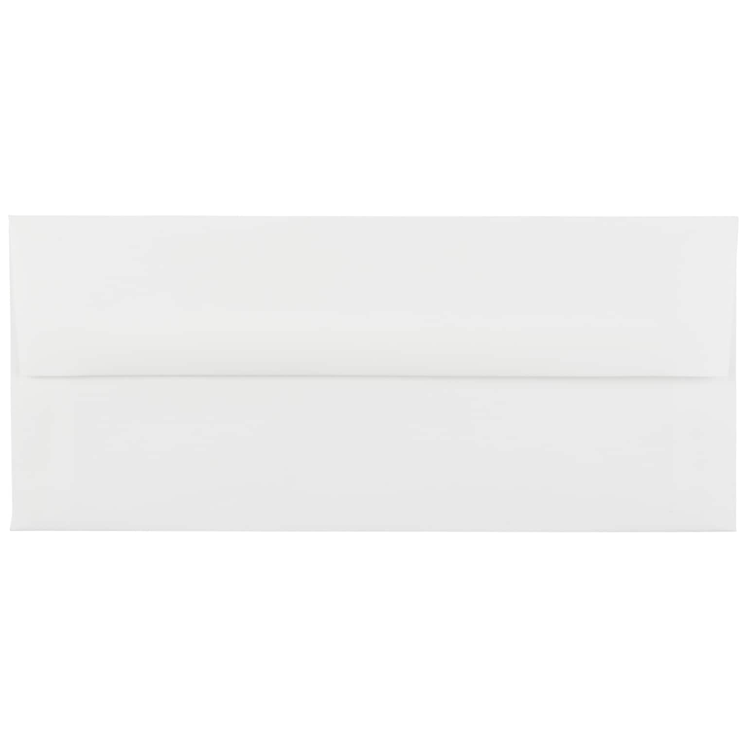 JAM Paper Strathmore #10 Business Envelope, 4 1/8 x 9 1/2, Bright White Wove, 25/Pack (64933)