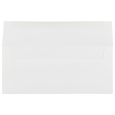 JAM Paper Strathmore #10 Business Envelope, 4 1/8 x 9 1/2, Bright White Wove, 25/Pack (64933)