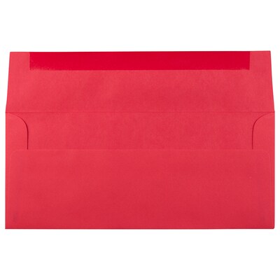 JAM Paper #10 Business Envelope, 4-1/8 x 9-1/2, Red, 25/Pack (67161)