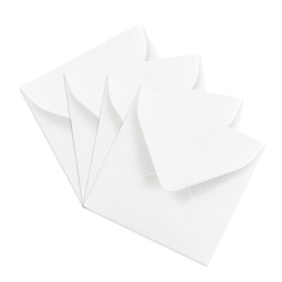 JAM Paper 3.125 x 3.125 Mini Square Envelopes, White, 50/Pack (201229I)
