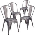 Flash Furniture Metal Indoor Stackable Chair 4/ Pack (4XUDGTP001)