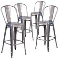 Flash Furniture 30 High Indoor Counter Height Stool with Back 4/ Pack(4XUDGTP001B30)