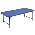Flash Furniture 59.25 Rectangular Plastic Kids Folding Table, Blue (RB3060KIDBL)