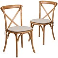Flash Furniture Oak Cross Back Accent Chair Set of 2 (2XUXOAKNTC)
