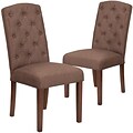 Flash Furniture Polyester Tufted Parsons Chair Brown 2 Pack (2QYA189325BN)
