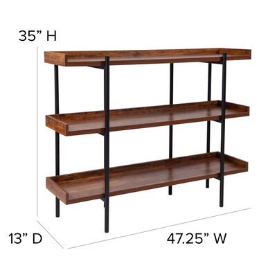 Flash Furniture HERCULES Series 18" Storage Shelf, Rustic (JN2542B3)