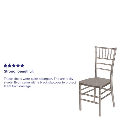Flash Furniture HERCULES Series Resin Chiavari Chair (LEPEWTER)