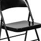 Flash Furniture HERCULES Series Metal Folding Chair, Black, 2/Pack (2BDF002BK)