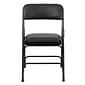 Flash Furniture HERCULES Series Vinyl Folding Chair, Black, 2/Pack (2HAMC309AVBK)