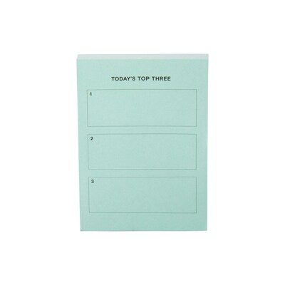 Noted by Post-it® Brand, Turquoise Top 3 Notes,  3 x 4, 100 Sheets/Pad, 1 Pad/Pack (NTD-34-TQ)