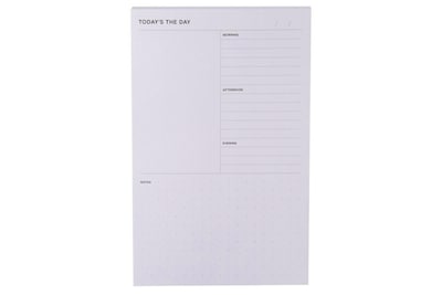 Noted by Post-it® Brand, Grey Daily Planner Pad, 4.9 x 7.7, 100 Sheets/Pad, 1 Pad/Pack (NTD-58-GRY