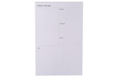 Noted by Post-it® Brand, Grey Daily Planner Pad, 4.9 x 7.7, 100 Sheets/Pad, 1 Pad/Pack (NTD-58-GRY)