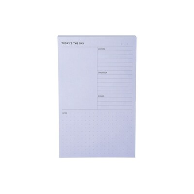 Noted by Post-it® Brand, Blue Daily Planner Pad, 4.9 x 7.7, 100 Sheets/Pad, 1 Pad/Pack (NTD-58-BLU