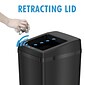 iTouchless Stainless Steel Sliding Lid Sensor Trash Can with AbsorbX Odor Control System, 14 Gal., Black (IT14SB)
