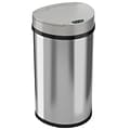 iTouchless Semi-Round Extra-Wide Lid Opening Touchless Trashcan® HX, 13 gal.