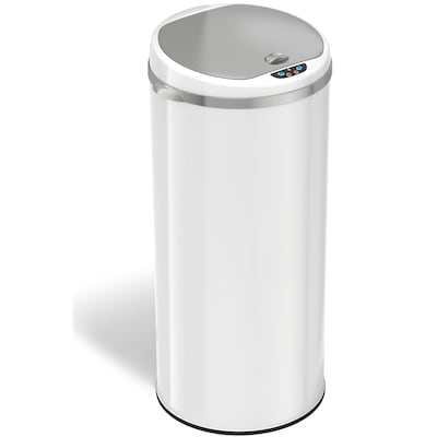 13 Gal. Square Extra Wide Opening Touchless Trash Can IT13MX