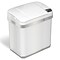 halo Stainless Steel Rectangular Sensor Trash Can with AbsorbX Odor Control System and Fragrance, Wh