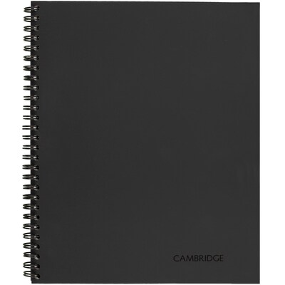 Cambridge 1-Subject Professional Notebooks, 8.5" x 11", Wide Ruled, 80 Sheets, Black (06064)