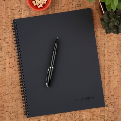 Cambridge Limited Notebook, Single Pack Black Spiral, Legal Ruled