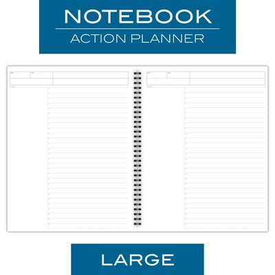 Cambridge 1-Subject Professional Notebooks, 8.5" x 11", Wide Ruled, 80 Sheets, Black (06064)