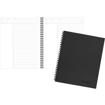 Cambridge 1-Subject Professional Notebooks, 8.5" x 11", Wide Ruled, 80 Sheets, Black (06064)