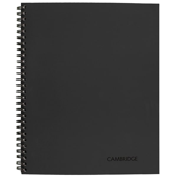 Cambridge Limited Professional Notebook, 8.5 x 11, Wide Ruled, 80 Sheets, Black (06064)