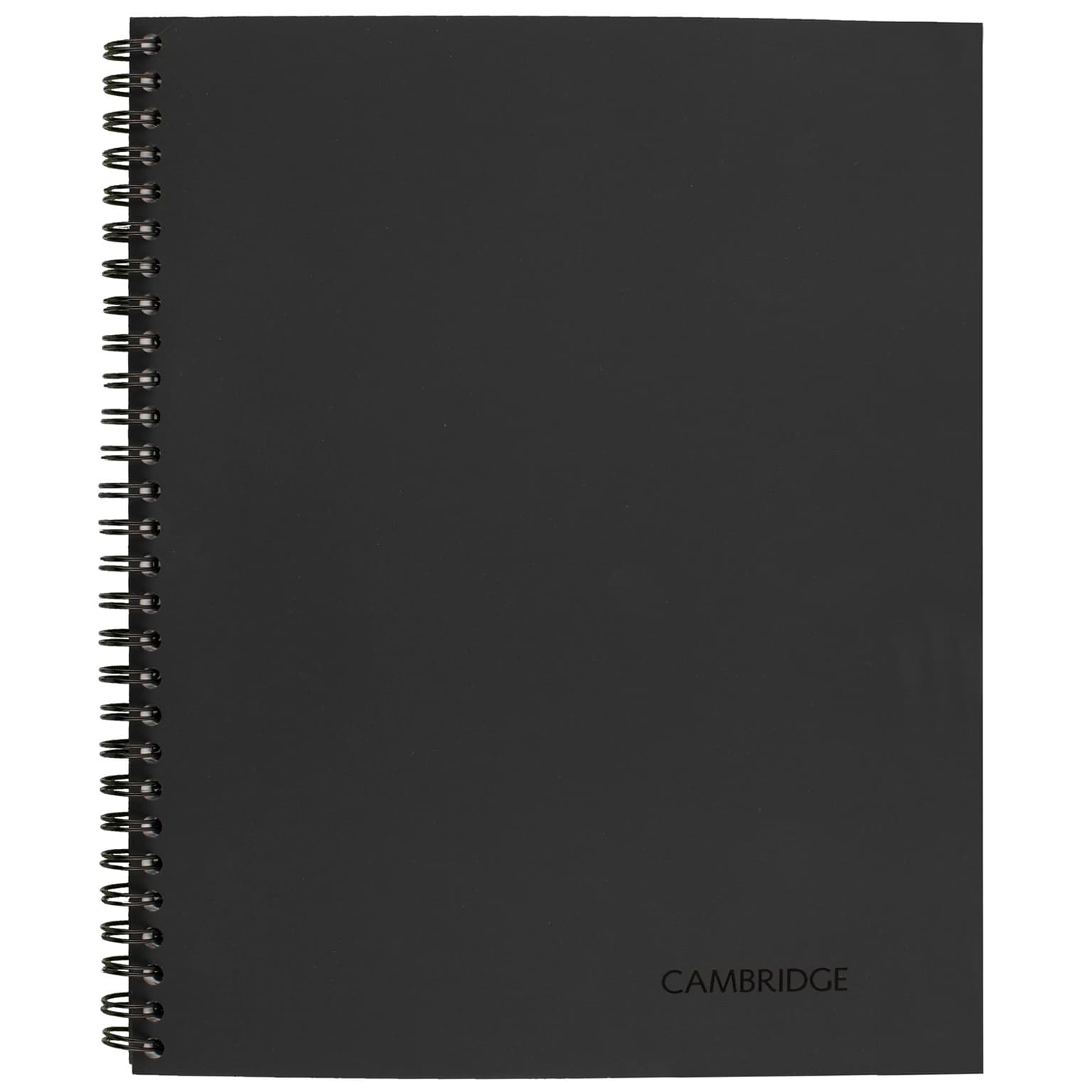 Cambridge 1-Subject Professional Notebooks, 8.5 x 11, Wide Ruled, 80 Sheets, Black (06064)