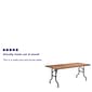 Flash Furniture 36''x72'' Rectangular Wood Folding Banquet Table w/Clear-Coat Finished Top (XA3672P)