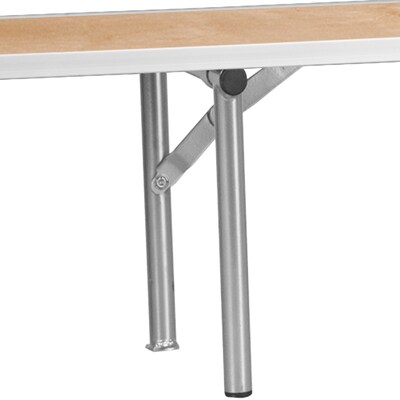 Flash Furniture Amara Folding Table Riser, 72" x 11.75", Birchwood (XA72RS)