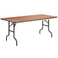 Flash Furniture Fielder Folding Table, 72" x 36", Natural (XA3672P)