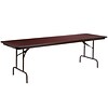 Flash Furniture 30x96 Rectangular Melamine Laminate Folding Banquet Table, Mahogany YT3096MELWAL