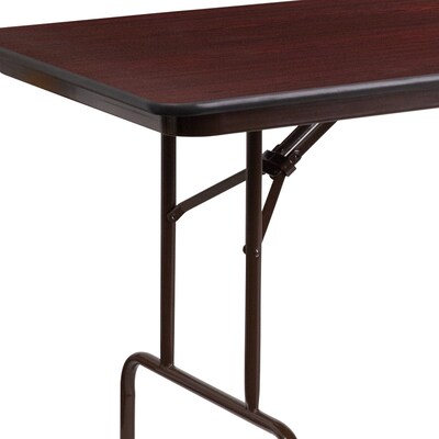 Flash Furniture Frankie Folding Table, 96" x 30", Mahogany (YT3096MELWAL)