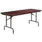 Flash Furniture Frankie Folding Table, 72" x 30", Mahogany (YT3072MELWAL)