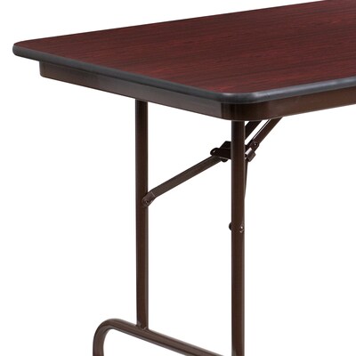 Flash Furniture Frankie Folding Table, 72" x 30", Mahogany (YT3072MELWAL)