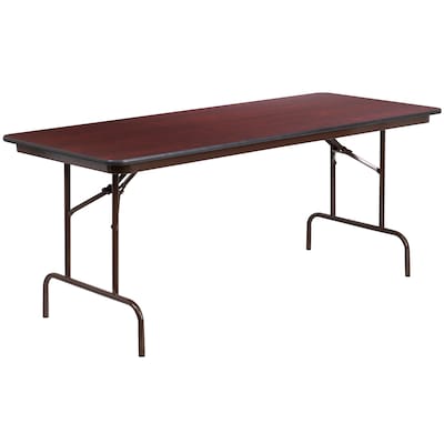 Flash Furniture Floyd Folding Table, 72 x 30, Mahogany (YT3072HIGHWAL)