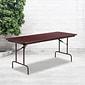 Flash Furniture Floyd Folding Table, 72" x 30", Mahogany (YT3072HIGHWAL)