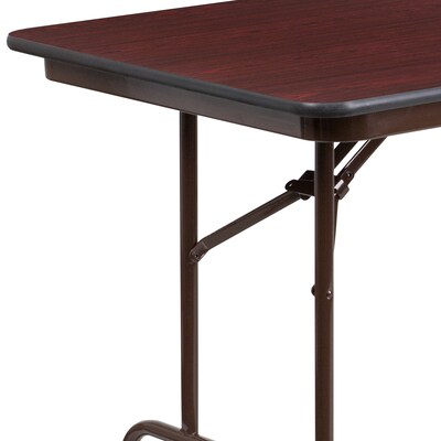 Flash Furniture Floyd Folding Table, 72" x 30", Mahogany (YT3072HIGHWAL)