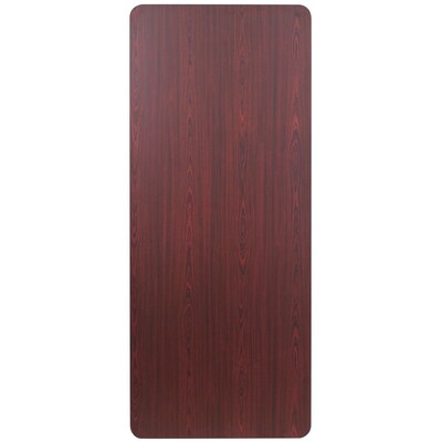 Flash Furniture Floyd Folding Table, 72" x 30", Mahogany (YT3072HIGHWAL)
