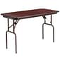 Flash Furniture Frankie Folding Table, 48" x 24", Mahogany (YT2448MELWAL)