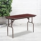 Flash Furniture Frankie Folding Table, 48" x 24", Mahogany (YT2448MELWAL)