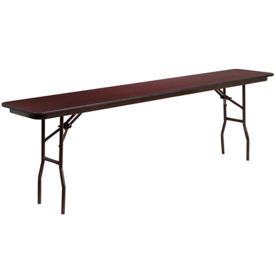 Flash Furniture Floyd Folding Table, 96 x 18, Mahogany (YT1896HIGHWAL)