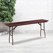 Flash Furniture Frankie Folding Table, 72 x 18, Mahogany (YT1872MELWAL)